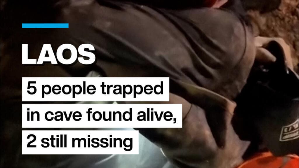 5 people trapped in Laos cave found alive, 2 still missing