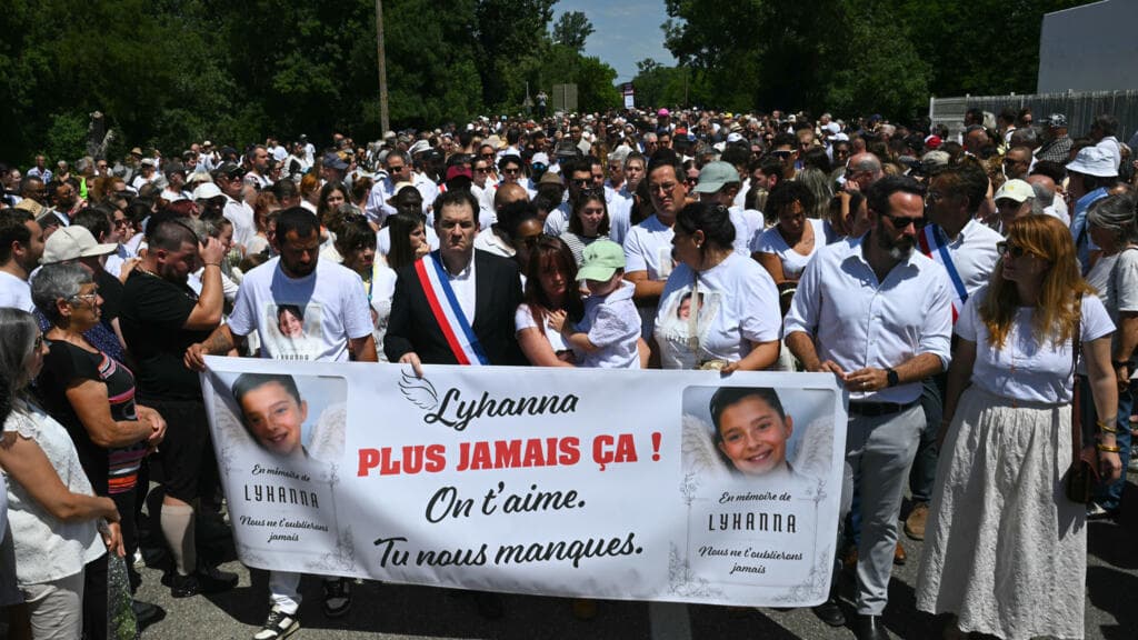 Thousands gather for march for French girl whose killing sparked outrage over lapses