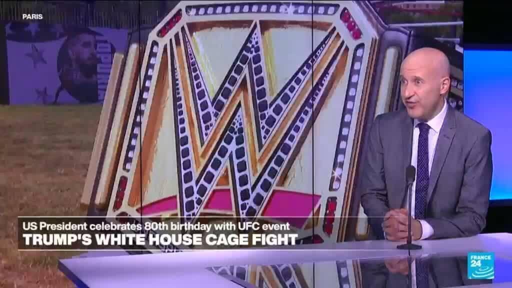 Donald Trump turns 80 and celebrates with UFC cage fighting on the White House lawn