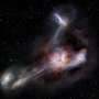 Universe's most distant 'Hot DOG' yet may owe extreme infrared glow to polar dust, Webb reveals
