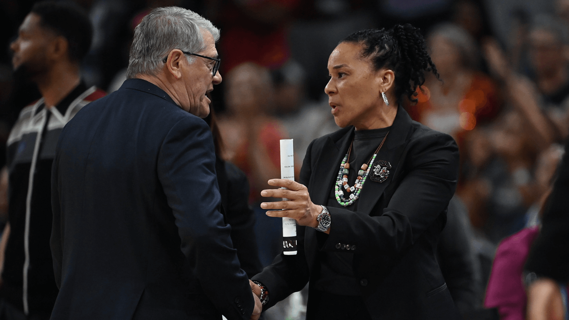 Dawn Staley speaks out on Geno Auriemma incident, urges 'everyone to turn the page'