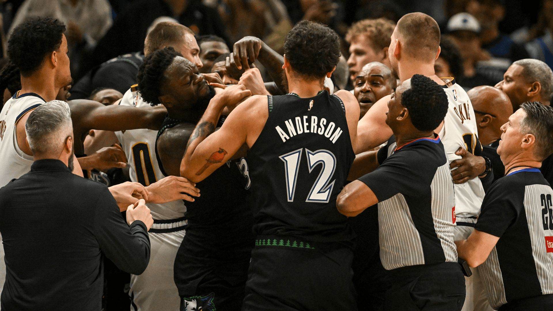 NBA investigating Nuggets, Timberwolves scuffle sparked by Nikola Jokić, per report