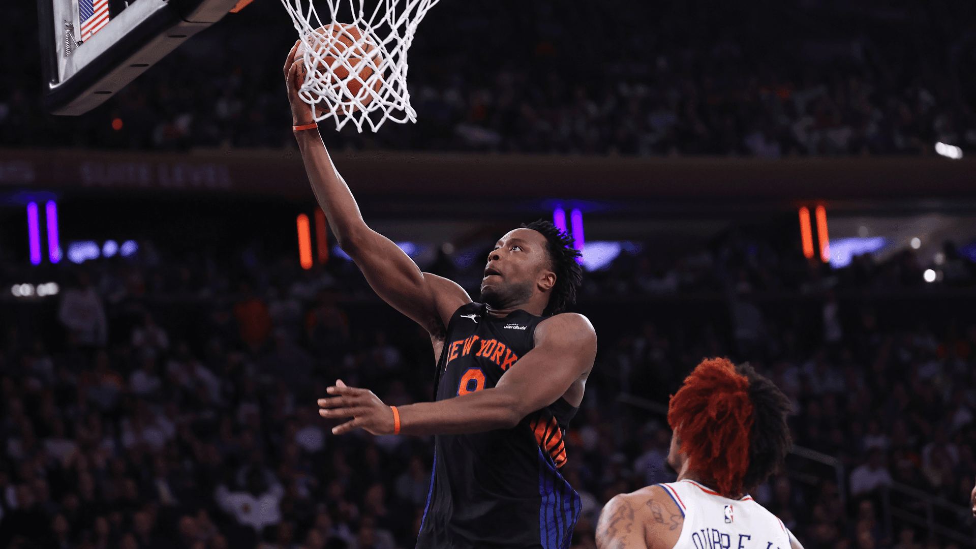 Knicks forward OG Anunoby reportedly has hamstring strain, status for Game 3 vs. 76ers unclear