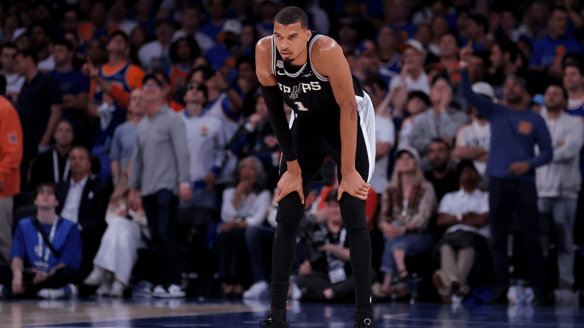 Spurs' Victor Wembanyama unbothered by Knicks fans throwing eggs at him after Game 4 loss