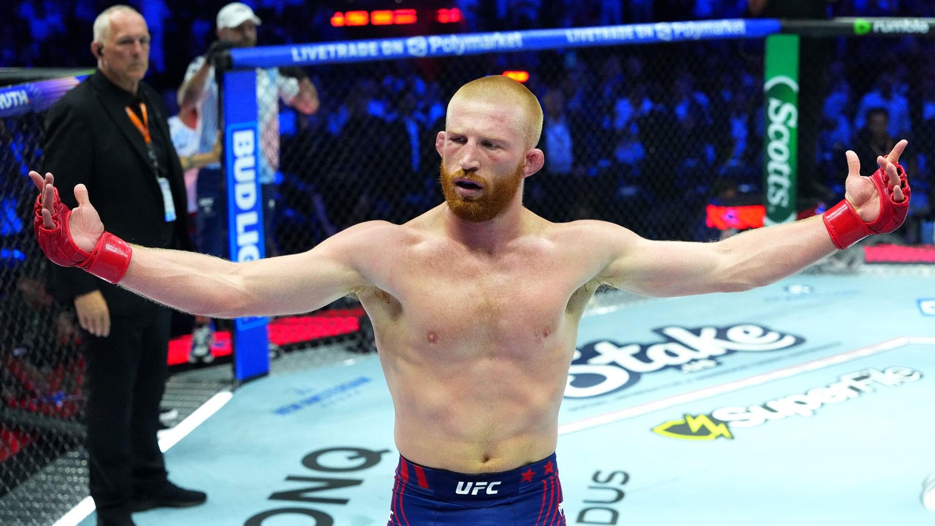Bo Nickal grinds down Kyle Daukaus, scores first round knockout at UFC Freedom 250