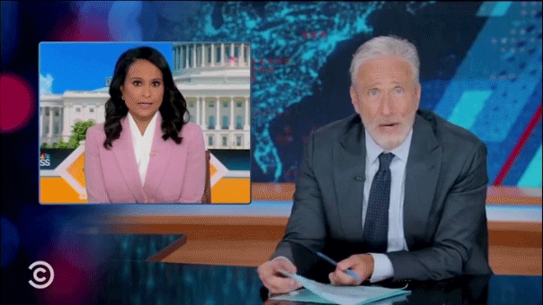 Jon Stewart ridiculed Kristen Welker over response to Trump walking out on interview