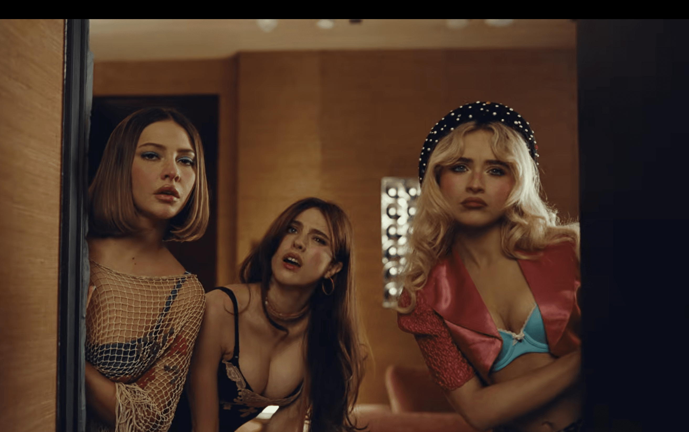 Sabrina Carpenter, Margaret Qualley and Madelyn Cline Steal a Grammy, Ransack a Mansion in ‘House Tour’ Video