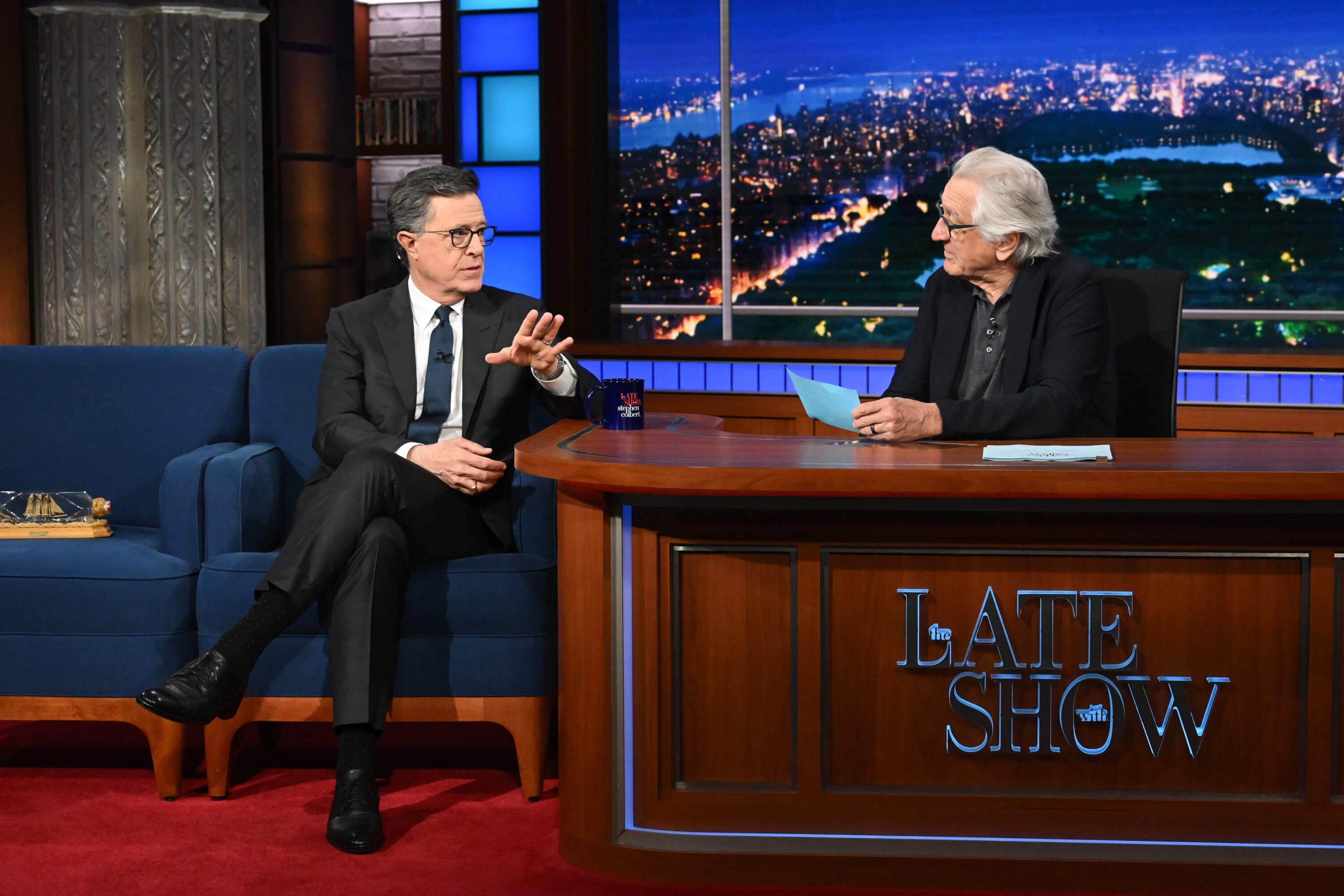 Robert De Niro Sends Off Stephen Colbert by Slamming Trump With Epstein Jab