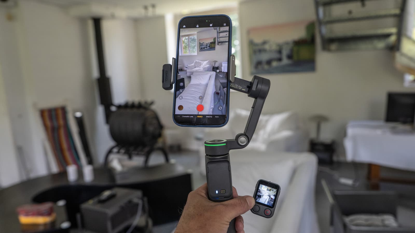 DJI's Osmo Mobile 8P gimbal has a detachable screen remote