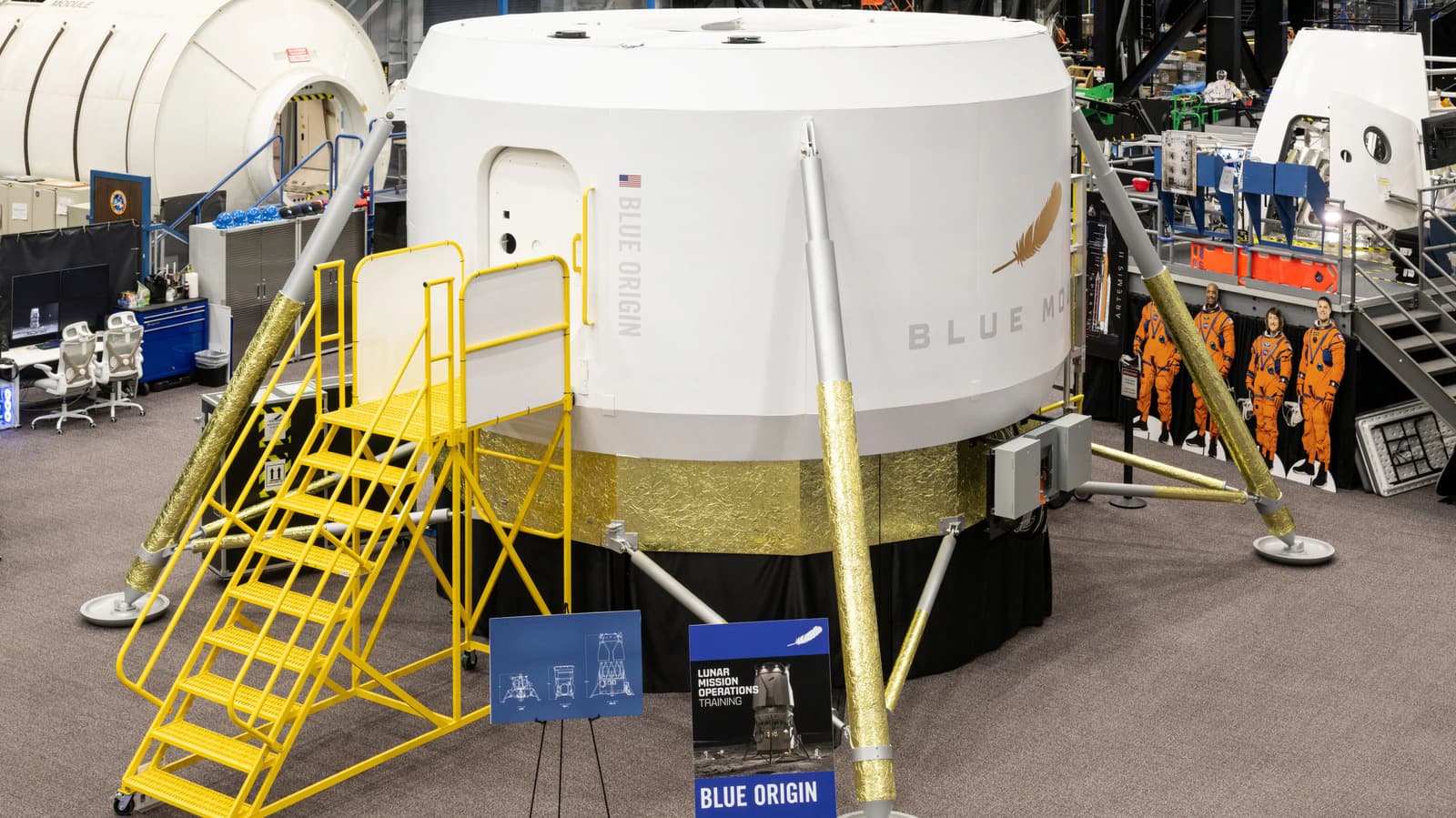 NASA is set to begin training with a prototype of Blue Origin's crew moon lander