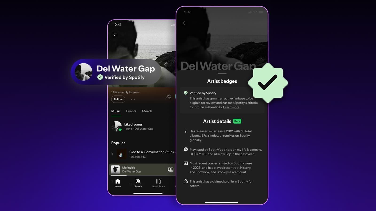 Spotify's new verification badge shows that music is not AI-generated