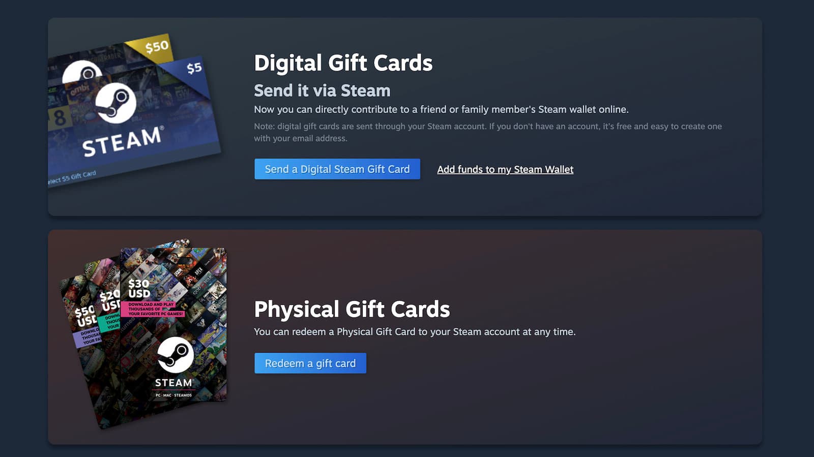 Valve will stop producing physical Steam gift cards because of scammers